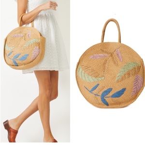 New Bohemian Circle Straw Tote Bag Embroidered